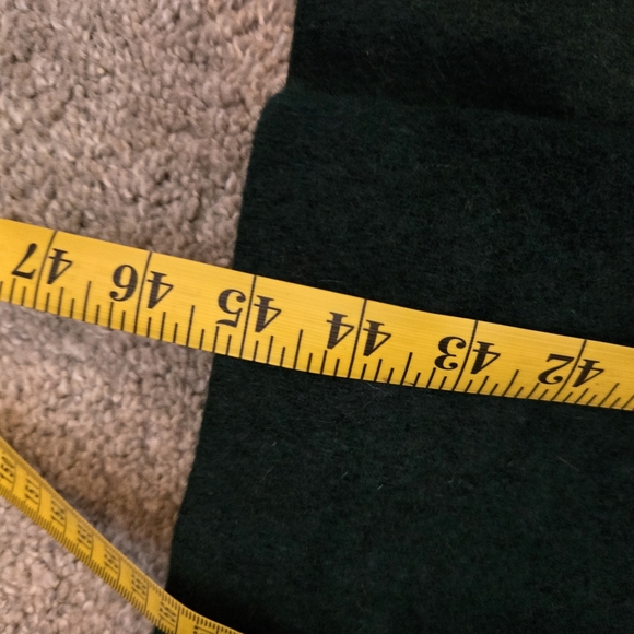 Vintage Jofeld Green Wool Blend Longline Double Breasted Trench Jacket Coat READ - Picture 14 of 14